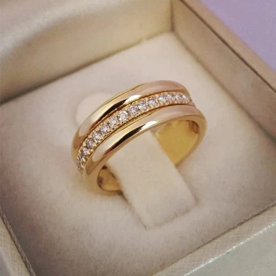 Sarah - Vintage zirkonia indrammet ring